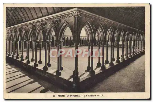 Cartes postales Mont St Michel Le Cloitre