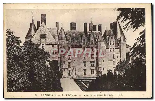 Cartes postales Langeais Le Chateau Vue prise dans le Parc