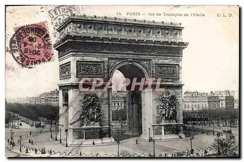 Cartes postales Paris Arc de Triomphe de l'Etoile