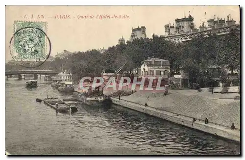 Cartes postales Paris Quai de l'Hotel de Ville