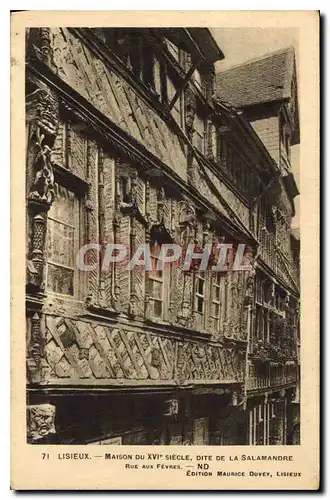 Cartes postales Lisieux Maison du XVI siecle Dite de la Salamandre