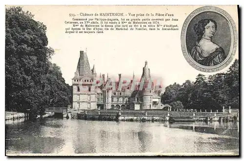 Ansichtskarte AK Chateau de Maintenon Vue prise de la Place d'eau