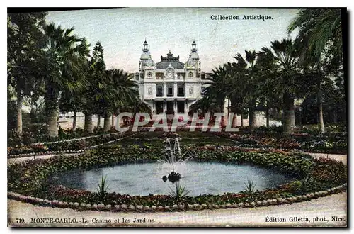 Cartes postales Monte Carlo Le Casino et les Jardins