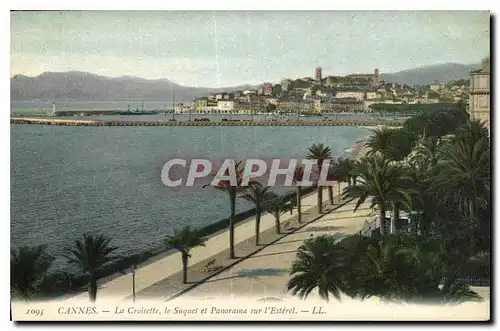 Cartes postales Cannes La Croisette le Suquet et Panorama sur l'Esterel