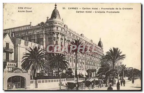 Cartes postales Cannes Carlton Hotel Promenade de la Croisette