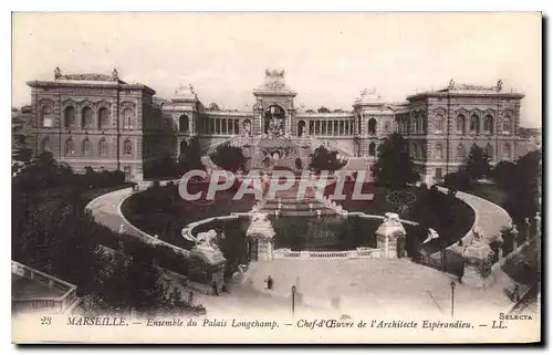 Cartes postales Marseille Ensemble du Palais Longchamp