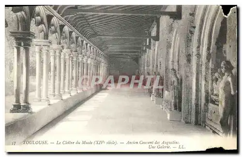 Cartes postales Toulouse Le Cloitre du Musee Ancien Convent des Augustins Une Galerie