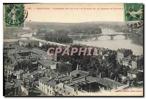 Ansichtskarte AK Toulouse Panorama sur le Pont St Michel et le Ramier du Chateau