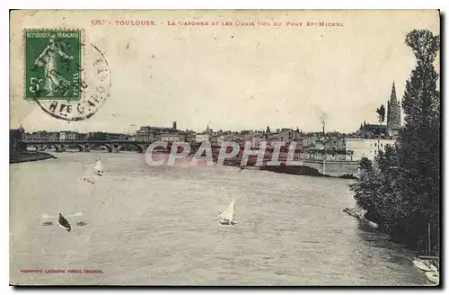 Cartes postales Toulouse La Garonne et les Quais vus du Pont et Michel