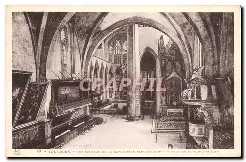 Cartes postales Toulouse Nef Contale de la Cathedrale Saint Etienne Voutes de Raymond