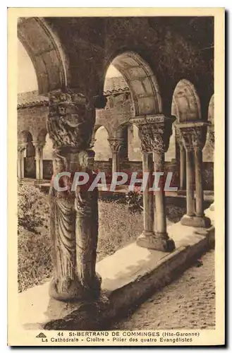 Cartes postales St Bertrand de Comminges Hte Garonne La Cathedrale Cloitre Pilier des quatre Evangelistes