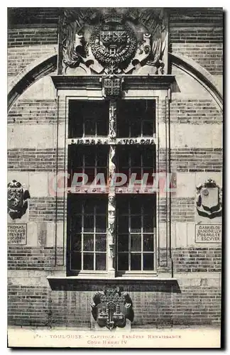 Cartes postales Toulouse Capitole Fenetre Renaissance