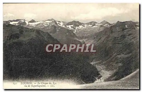 Cartes postales Luchon Le Cirque du Lys vu de Superbagneres