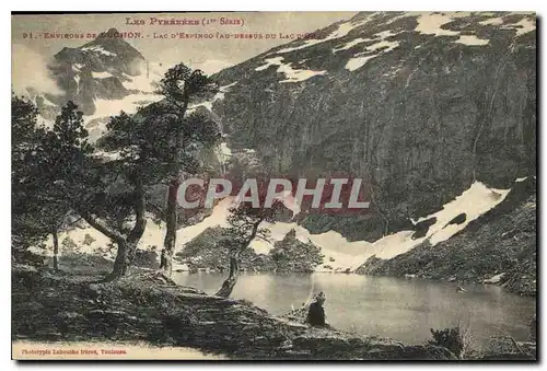 Cartes postales Environs de Luchon Lac d'Espingo au dessus du Lac d'Oo