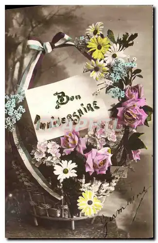 Cartes postales Bon Anniversaire Fleurs