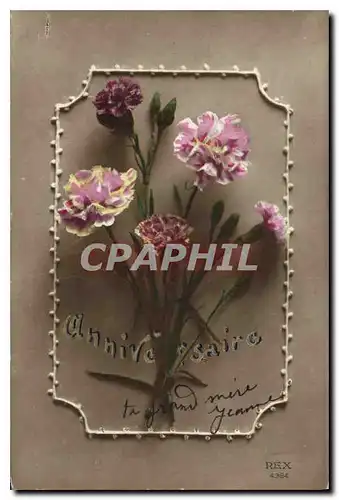 Cartes postales Anniversaire Fleurs
