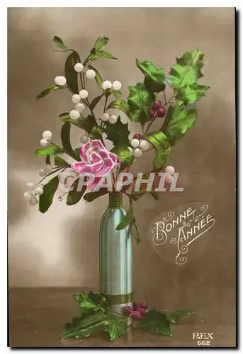 Cartes postales Bonne Annee Fleurs