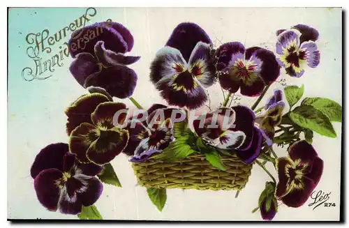Cartes postales Heureux Anniversaire Fleurs