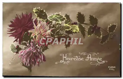 Cartes postales Heureuse Annee Fleurs