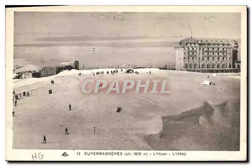 Ansichtskarte AK Superbagneres alt 1800 m l'Hiver l'Hotel