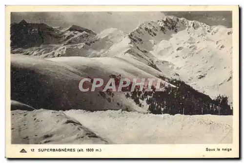 Ansichtskarte AK Superbagneres alt 1800 m Sous la neige