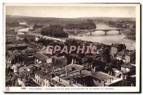 Ansichtskarte AK Toulouse Panorama sur le Pont Saint Michel et le Bamier du Chateau