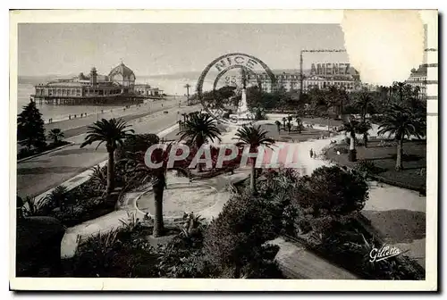 Ansichtskarte AK Cote d'Azur Artistique Nice Les Jardins Albert et la Jetee Promenade