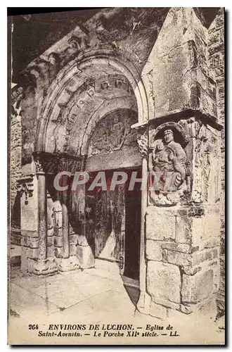 Ansichtskarte AK Environs de Luchon Eglise de Saint Aveniin Le Porche XII siecle