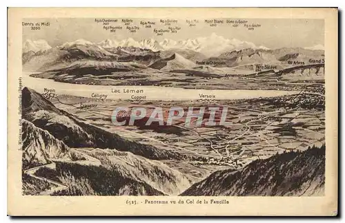 Cartes postales Panorama vu du col de la Faucille