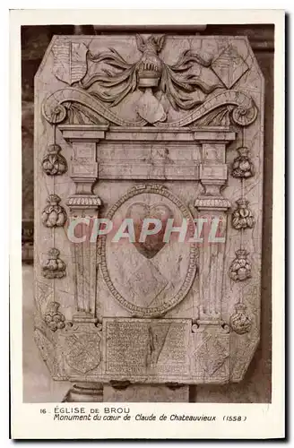 Cartes postales Eglise de Brou Monument de coeur de Claude de Chateauvieux 1558