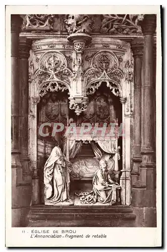 Cartes postales Eglise de Brou L'Annonciation Fragment de retable