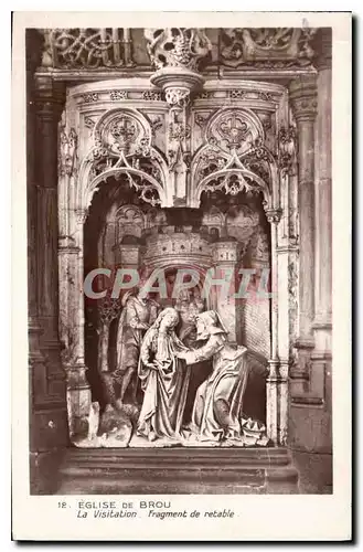 Cartes postales Eglise de Brou La Visitation Fragment de retable