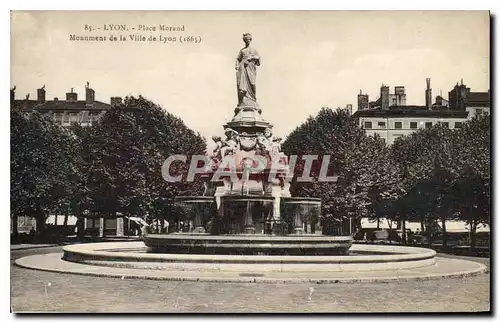 Ansichtskarte AK Lyon Place Morand Monument de la Ville de Lyon 1865