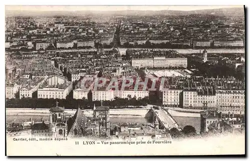 Ansichtskarte AK Lyon Vue panoramique prise de Fourviere