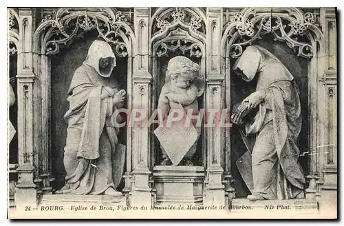 Ansichtskarte AK Bourg Eglise de Brou Figures du Mausolee de Marguerite de Bourbon