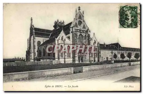 Cartes postales Bourg Eglise de Brou la facade