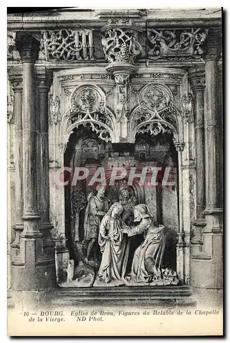 Ansichtskarte AK Bourg Eglise de Brou Figures de Retable de la Chapelle de la Vierge