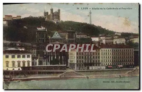 Ansichtskarte AK Lyon Abside de la Cathedrale et Fourviere