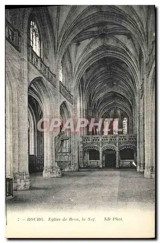 Cartes postales Bourg Eglise de Brou la Nef