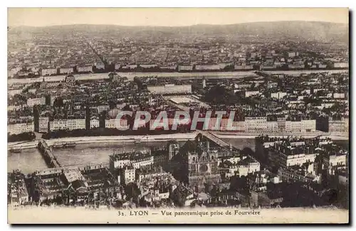 Ansichtskarte AK Lyon Vue panoramique prise de Fourviere