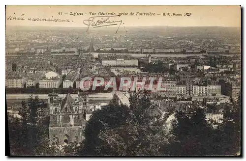 Ansichtskarte AK Lyon Vue Generale prise de Fourviere