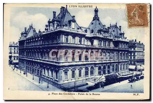 Cartes postales Lyon Illustre Place des Cordeliers Palais de la Bourse