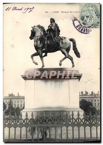 Cartes postales Lyon Statue de Louis