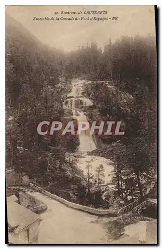 Ansichtskarte AK Environs de Cauterets  Ensemble de la Cascade du Pont d'Espague