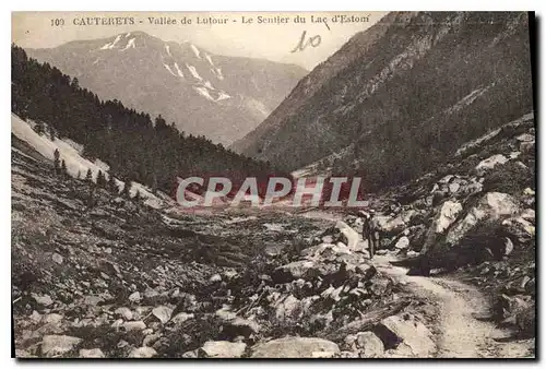 Cartes postales Cauterets Vallee du Lutour Le Sentier du Lac d'Estom