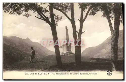 Cartes postales Les Pyrenees Luz et Sauveur le Monument sur la Colline Solferino le Viscos