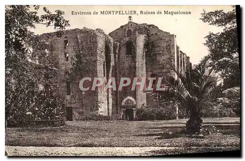 Ansichtskarte AK Environs de Montpellier Ruines de Maguelonne