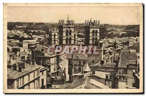 Ansichtskarte AK Montpellier Herault Panorama vers la Cathedrale Saint Pierre