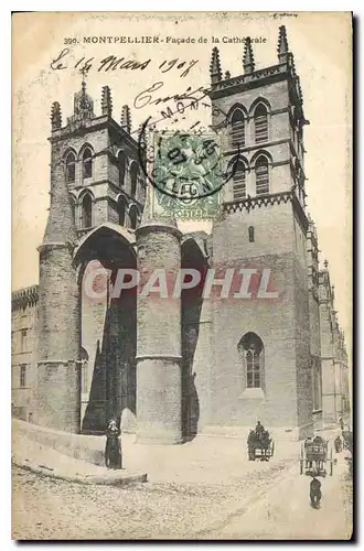 Ansichtskarte AK Montpellier Facade de la Cathedrale