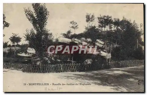 Cartes postales Montpellier Rocaille des Jardins de l'Esplanade